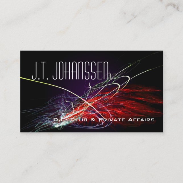 DJ Music Explosion Professional Business Cards (Front)