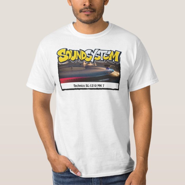 dj, music, graffiti, street art, sound system, T-Shirt (Front)