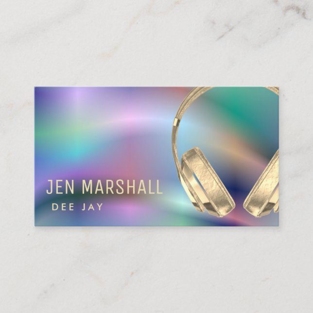 DJ music headphones Business Card (Front)
