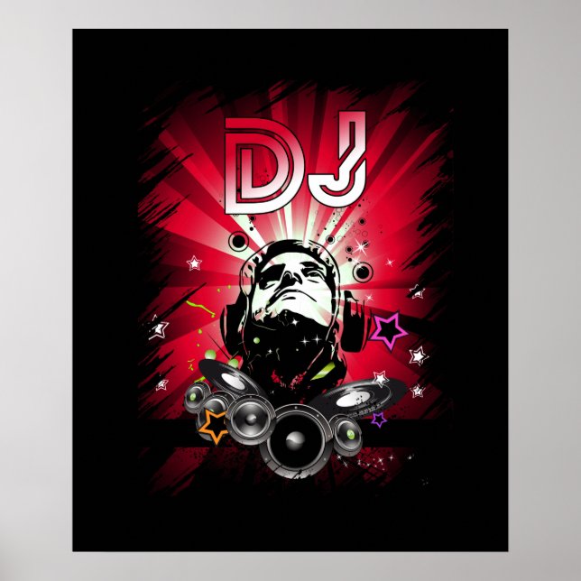 Dj Music Lover Music Player Sound Cool Poster (Front)