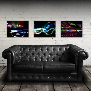 DJ Music Mixer Colors Print Set