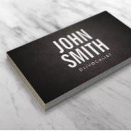 Dj Music Modern Bold Typography Leather Business Card at Zazzle