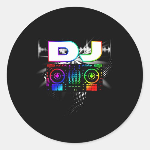 Dj Music Music Player Sound Classic Round Sticker