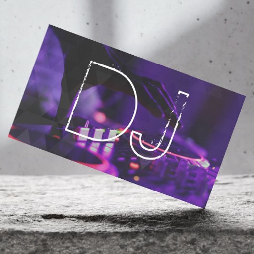 Customizable DJ Music Party Event Turntable Modern Business Card