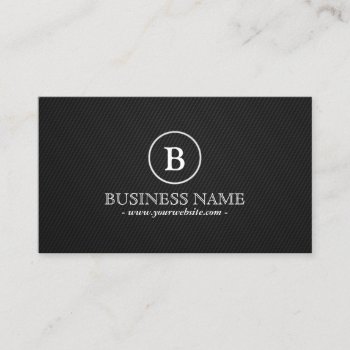 Dj Music Plain Black Monogram Business Card by cardfactory at Zazzle