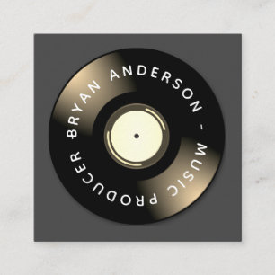 Dj - Music Producer Square Business Card