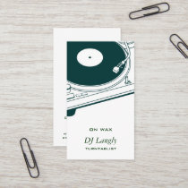 DJ / Music / Turntable Business Card