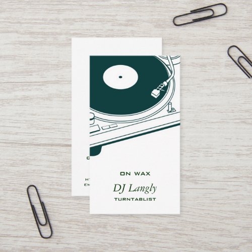 DJ  Music  Turntable Business Card