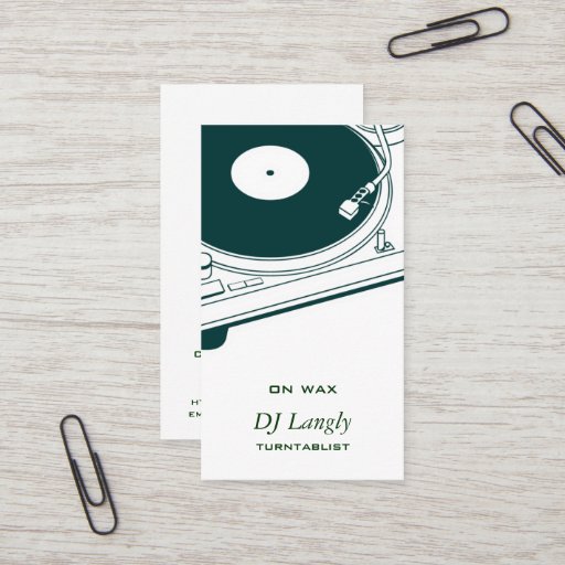 Customizable DJ / Music / Turntable Business Card