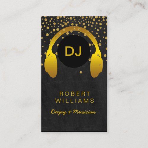 DJ Musician Professional Music Teacher Headphone Business Card