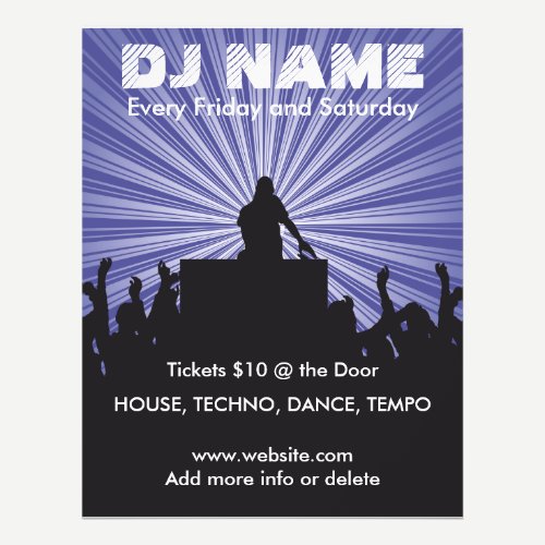 DJ Name 2 Music Flyer