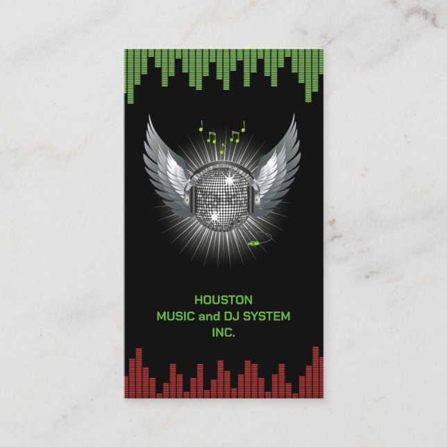 DJ Night Club Business Card Template (Front)