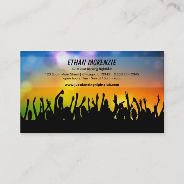 DJ NightClub Business Card (Front)