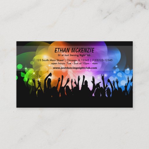Customizable DJ NightClub Business Card Template