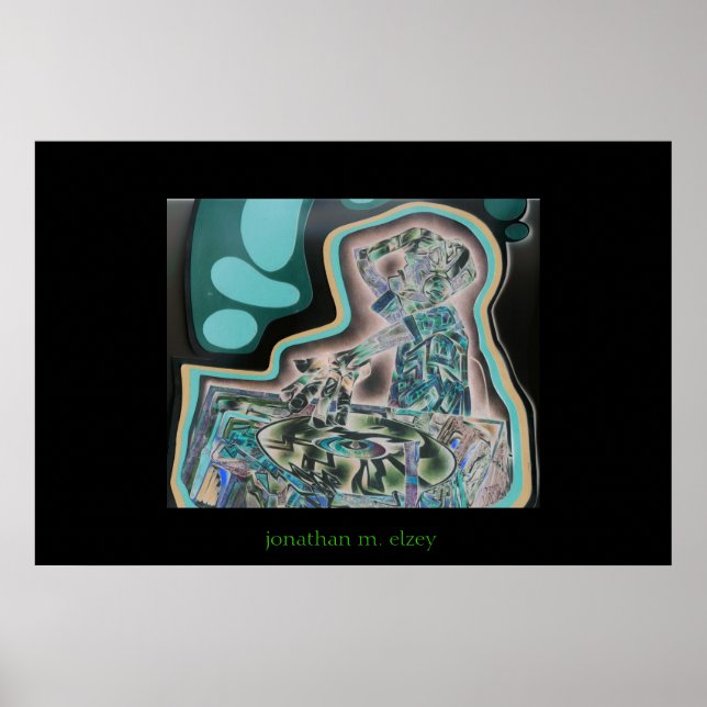 DJ on black Poster (Front)