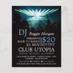 DJ on Stage, DJ, Club Event Advertising Flyer