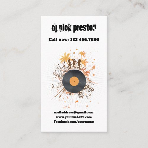 DJ Party Business Card