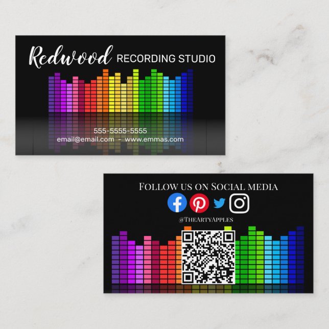 DJ party planner glow stick disco karaoke club Bus Business Card (Front/Back)