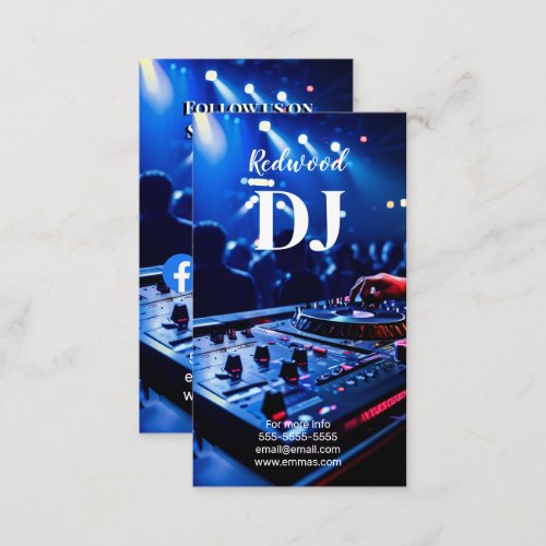 DJ party planner glow stick disco karaoke club Business Card