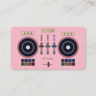 DJ Pink MIDI Controller Business Card