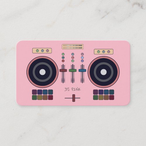 DJ Pink MIDI Controller Business Card