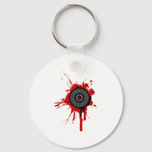 DJ Platter Splatter - Disk Jockey Turntable Deck Keychain