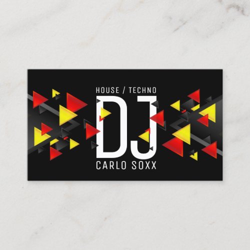 DJ play buttons pattern  Business Card