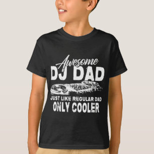 DJ Player Dad T Shirt Gift Wedding & Party DJ Disc Jockey