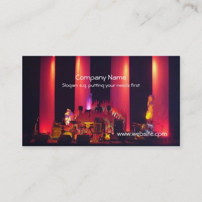 DJ Plays Before Live Band Business Card (Front)