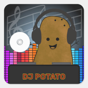 DJ Potato Custom Square Sticker