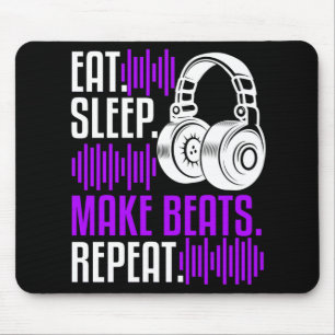 DJ Producer Eat Sleep Make Beats Music Mouse Pad