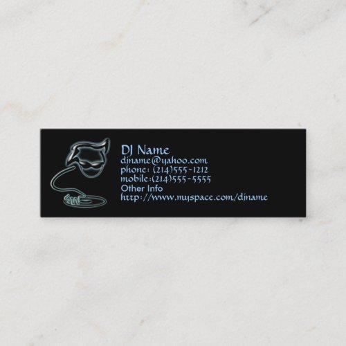 DJ Profile Card Business Cards