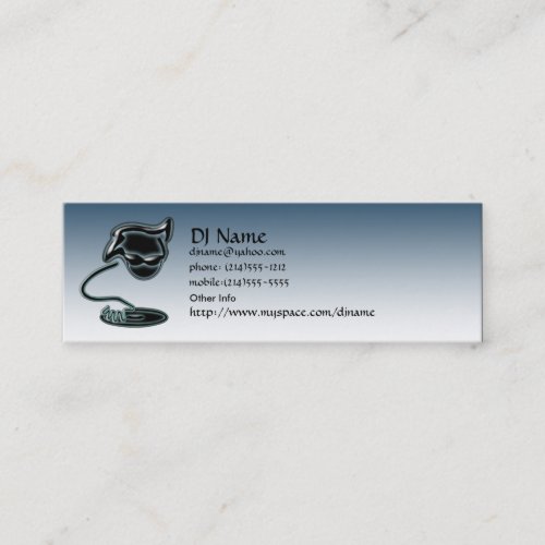 DJ Profile Card Business Card Template