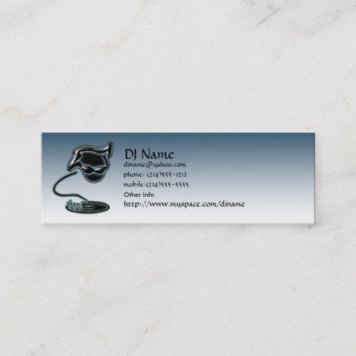 Customizable DJ Profile Card Business Card Template