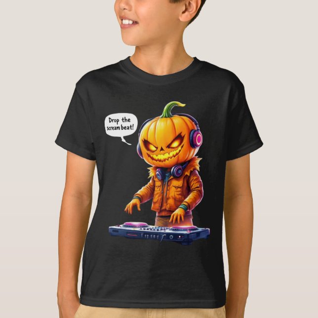  DJ pumpkin, Halloween, author Natasha Us   T-Shirt (Front)