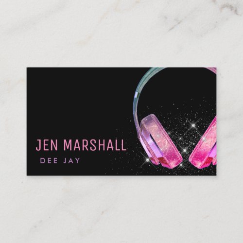 DJ purple pink  Business Card