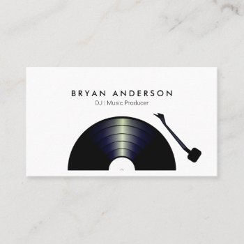 Dj Record Turntable Business Card by istanbuldesign at Zazzle