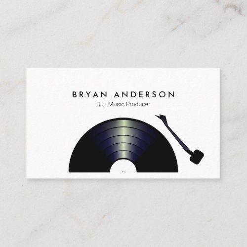 DJ Record Turntable Business Card
