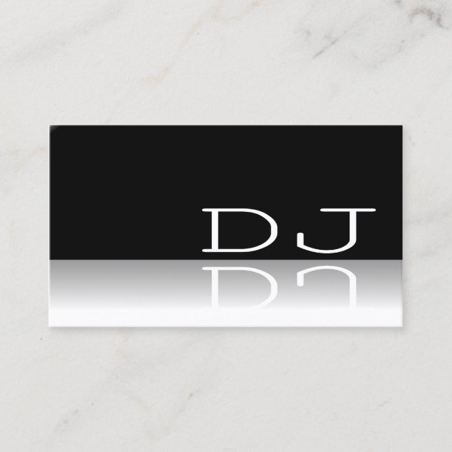 DJ - Reflective Text - Business Card (Front)