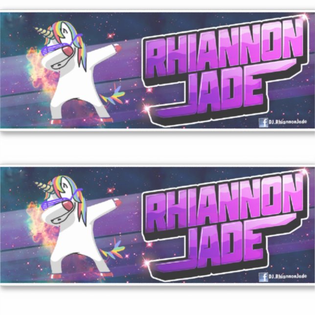 DJ Rhiannon Jade logo vinyl sticker/decal Sticker (Front)