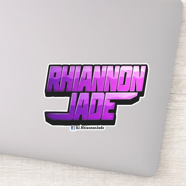 DJ Rhiannon Jade logo vinyl sticker/decal Sticker (Detail)