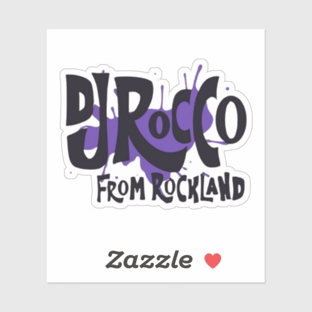 DJ Rocco From Rockland logo Sticker (Sheet)