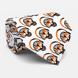 DJ rock skull death club music Neck Tie
