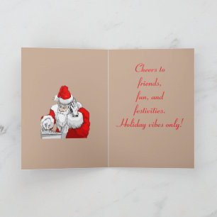 DJ Santa Claus Mixing The Christmas Party Track Card