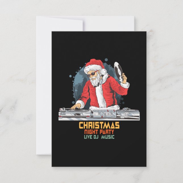 dj santa party club invitation (Front)