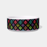 DJ Scooby-Doo Pattern Bowl<br><div class="desc">Let the beat drop with this rainbow colored Scooby-Doo DJ graphic! This striking music themed pattern features music equalizer bars and DJ Scooby-Doo framed within colorful, neon-lit diamonds, bringing a modern twist to the classic cartoon. Scooby-Doo is highlighted in distinct, vibrant colors—green, pink, red, purple, and yellow—adding a lively and...</div>