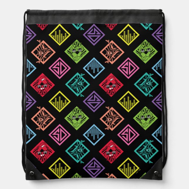 DJ Scooby-Doo Pattern Drawstring Bag (Front)
