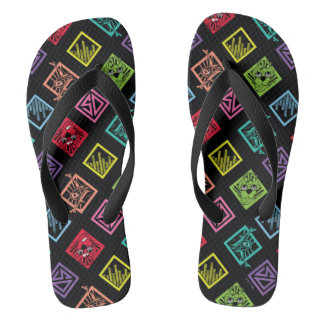 DJ Scooby-Doo Pattern Flip Flops