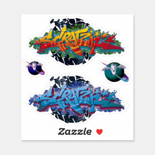 Dj Scratch Hip Hop Graffiti Stickers Set 1.1