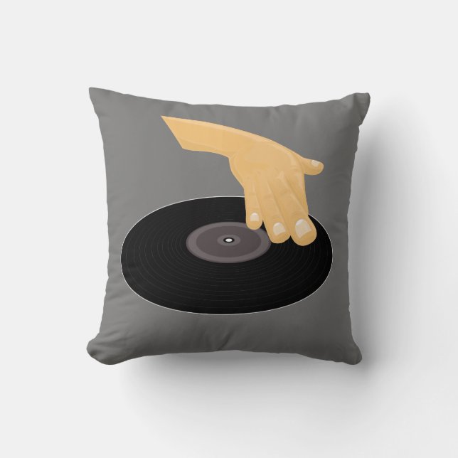 DJ Scratch  Throw Pillow (Front)